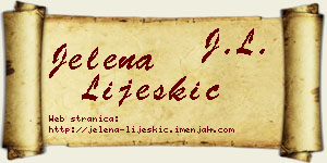 Jelena Lijeskić vizit kartica
